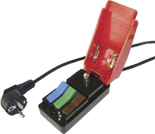 Cliff CL1860 Messadapter Schutzkontakt-Winkelstecker mit Schnellanschluss in Multicolour - Bild 1