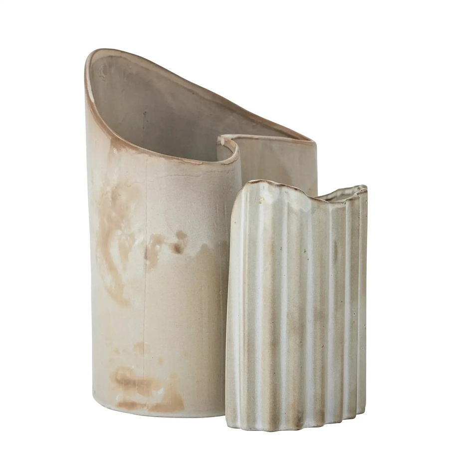 Bloomingville Keramikvase Henaj in Braun, skandinavisches Design, Höhe: 23,5 cm - Bild 1