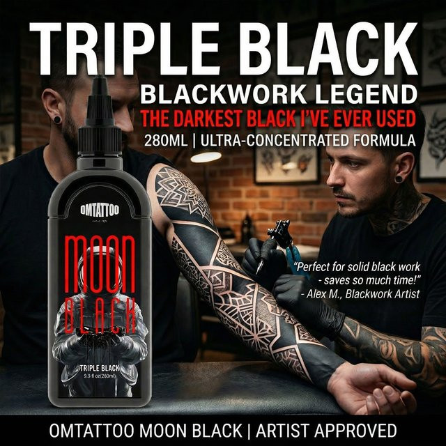 DMTATTOO Moon Tattoo Schwarze Tattoo-Tinte, 280 ml - Bild 1