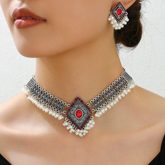Schmuck-Set Silber, Diamant, Perle, Zirkonia, Damen, Vintage - Bild 1