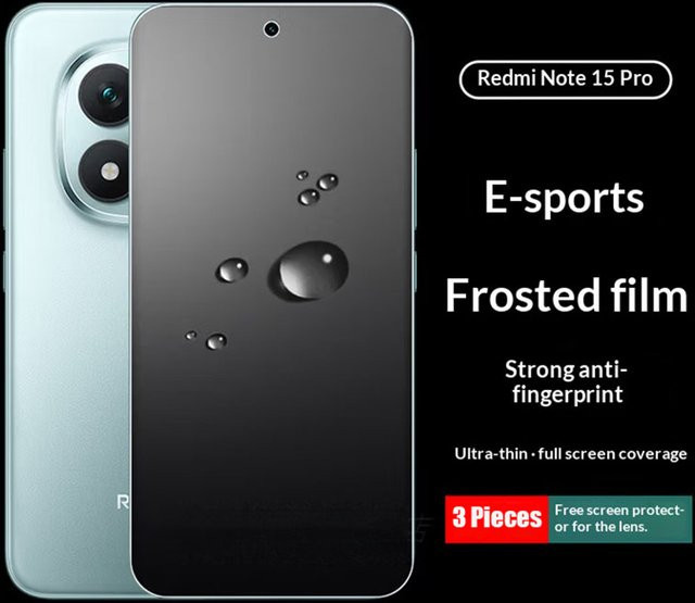 MANLIFU 3er Pack Matte Hydrogel Displayschutzfolie für Redmi Note 15 Pro 4G, Redmi Note 15 Pro 5G und Redmi Note 15 Pro Plus, Transparent - Bild 1