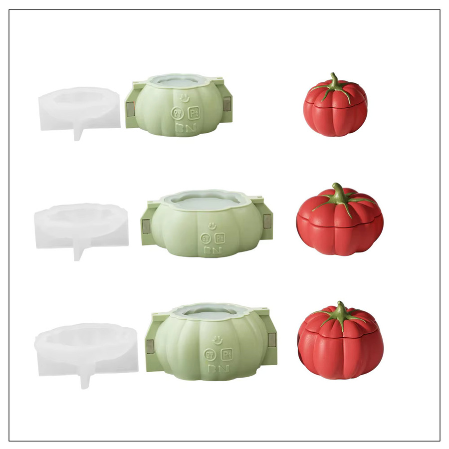 GBhouse Silikonform Tomaten-Kerzenglas in Rot für Beton, Gips und Jesmonite zur Herstellung von Heimdekoration - Bild 5