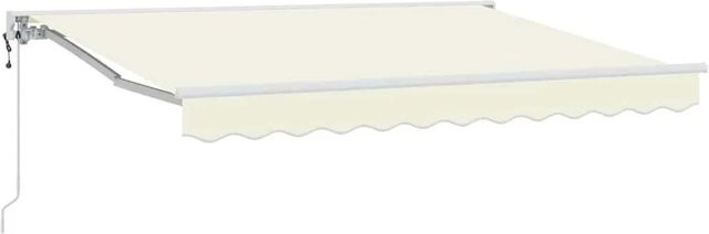vidaXL Einziehbare Markise in Beige aus Polyester und Metall, B: 250 cm, T: 200 cm - Bild 1