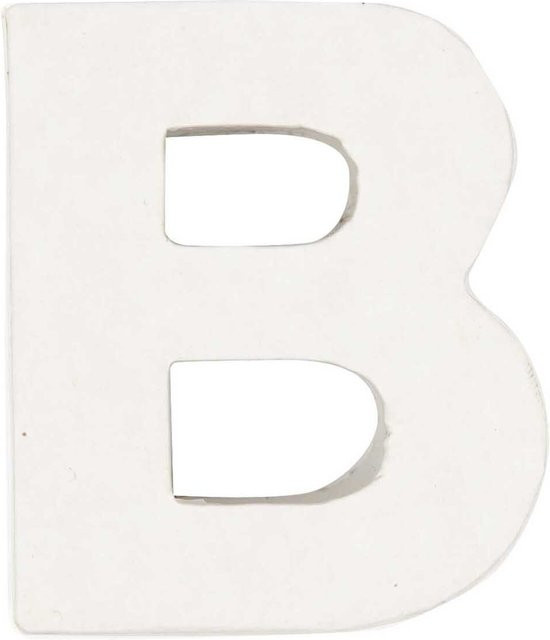 Rico Design 3D Papp-Buchstabe B in Weiß für die Tischdekoration - Bild 1