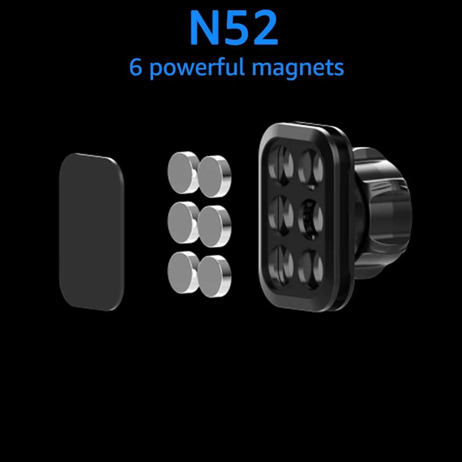 Magnetische Auto-Handyhalterung mit 17mm Kugelkopf in Schwarz - Bild 2