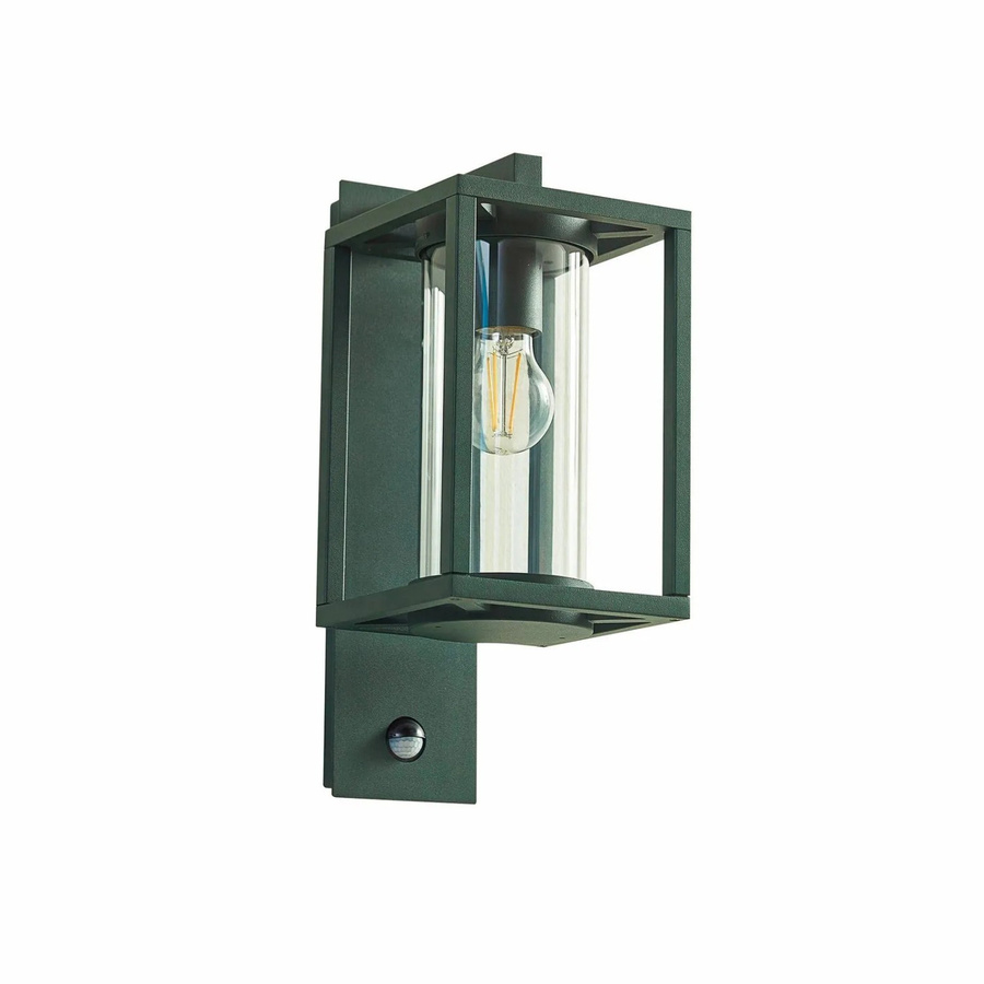 Lucande Wandleuchte Außen Ferda in Grün aus Aluminium mit Bewegungsmelder und Dämmerungssensor, IP44, E27, H: 38,0 cm, B: 22,5 cm, T: 15,0 cm - Bild 2