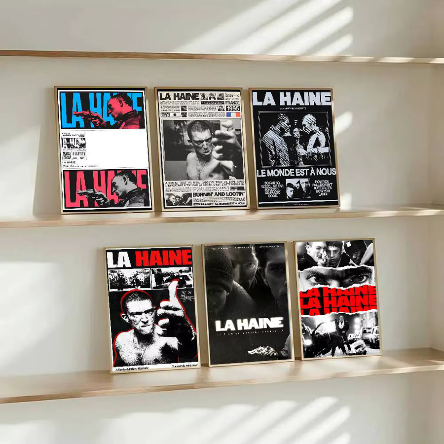 Wasserdichter Wandkunstaufkleber Film La Haine Poster in Mehrfarbig für dein Wohnzimmer oder deine Bar - Bild 3