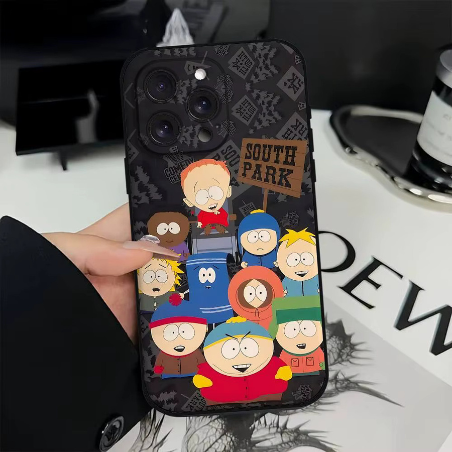 Mesuca South Park Handyhülle für iPhone 11 bis 17 Pro Max, weiche Schutzhülle in Schwarz und Multicolour - Bild 2
