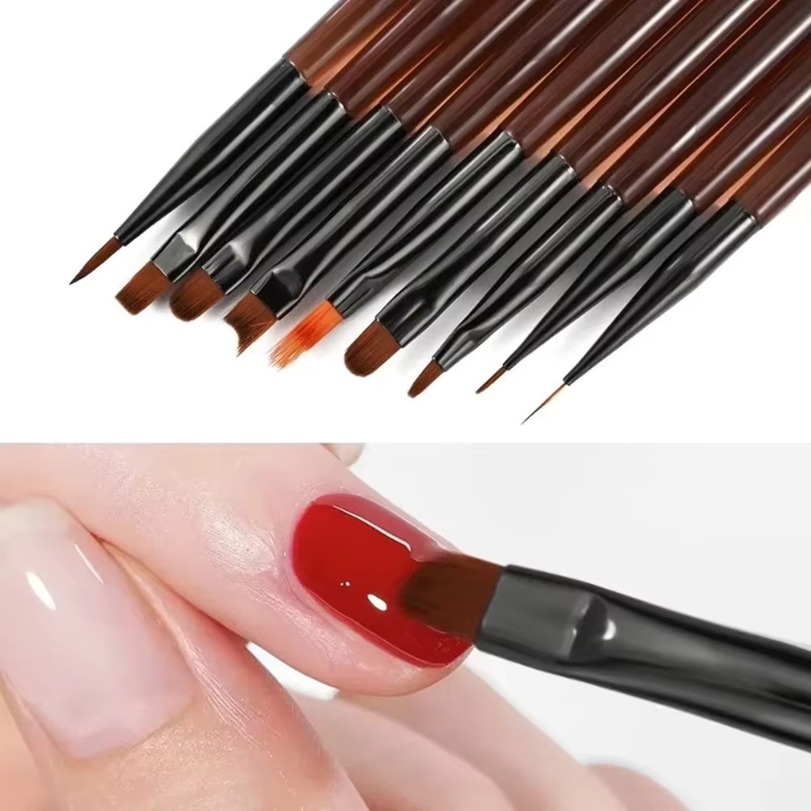 LULAA Pinsel-Set für Nagelkunst, 9-teilig, Unisex - Bild 4