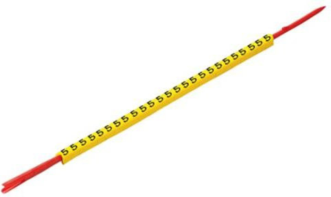 Weidmüller CLI R 02-3 GE/SW R Kennzeichnungsring in Gelb mit Aufdruck R für Außendurchmesser 1,3 bis 3 mm - Bild 1