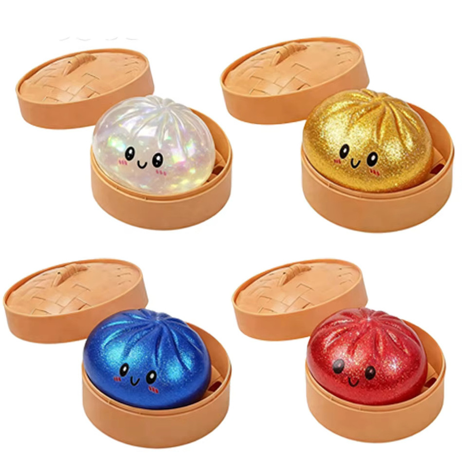 Bandai Glitzernde Dumpling-Quetschbox, weiches Baozi-Quetschspielzeug - Bild 2