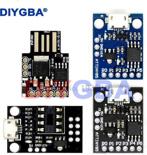 Digispark Kickstarter Micro Development Board ATTINY85/TINY85 ATTINY13A Modul für Arduino IIC I2C USB in Schwarz - Bild 1