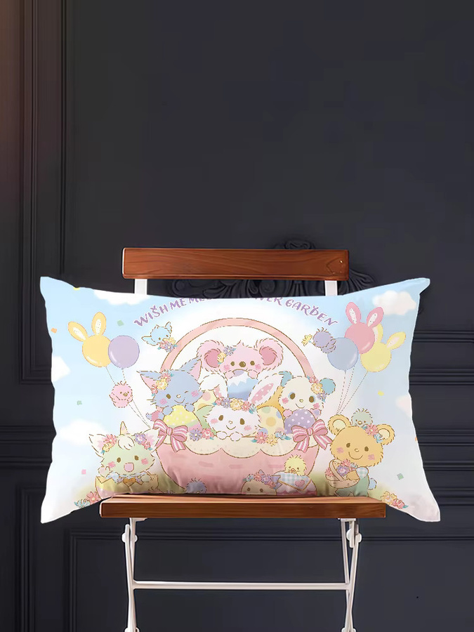 Sanrio Wish Me Mell Kissenbezug Multicolor, rechteckiger Cartoon-Kissenbezug für Sofa und Wohnzimmer - Bild 4
