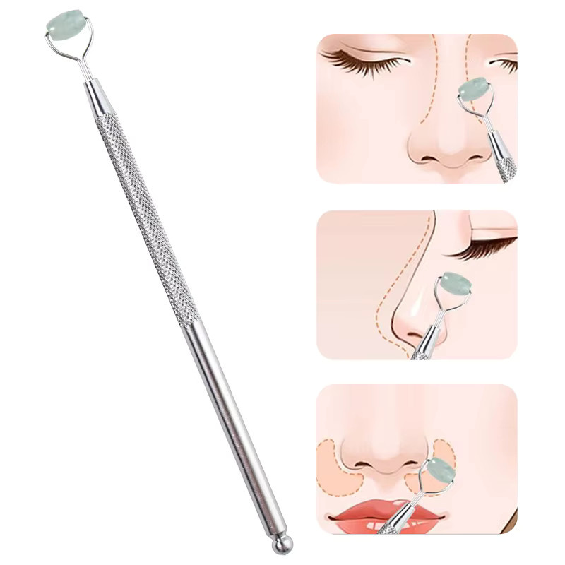 HNKMP Jade Roller Guasha Set, Gesicht und Augen, Unisex - Bild 2