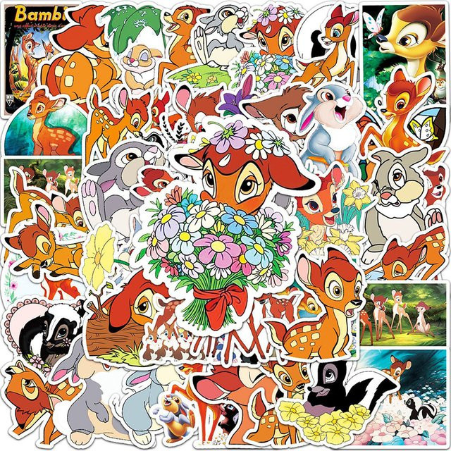 Disney Bambi Anime Aufkleber Set, bunte Kawaii Hirsch Sticker für Notizbücher und Koffer - Bild 1