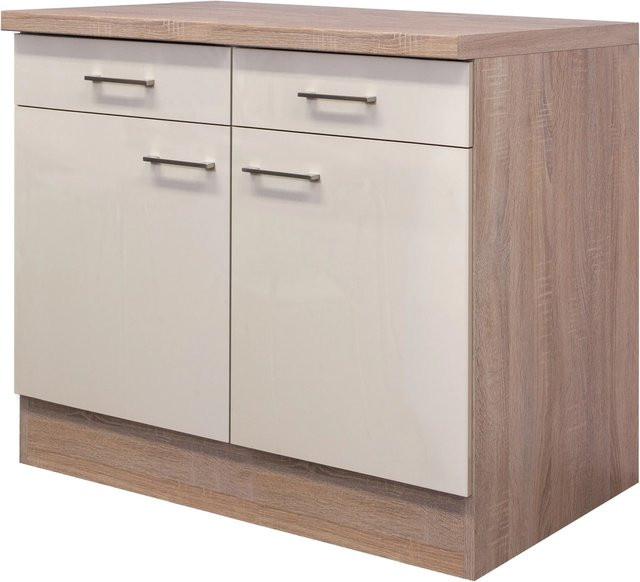 Flex-Well Küchen-Unterschrank Orlando in Sonoma Eiche Nachbildung, Breite: 100 cm - Bild 1