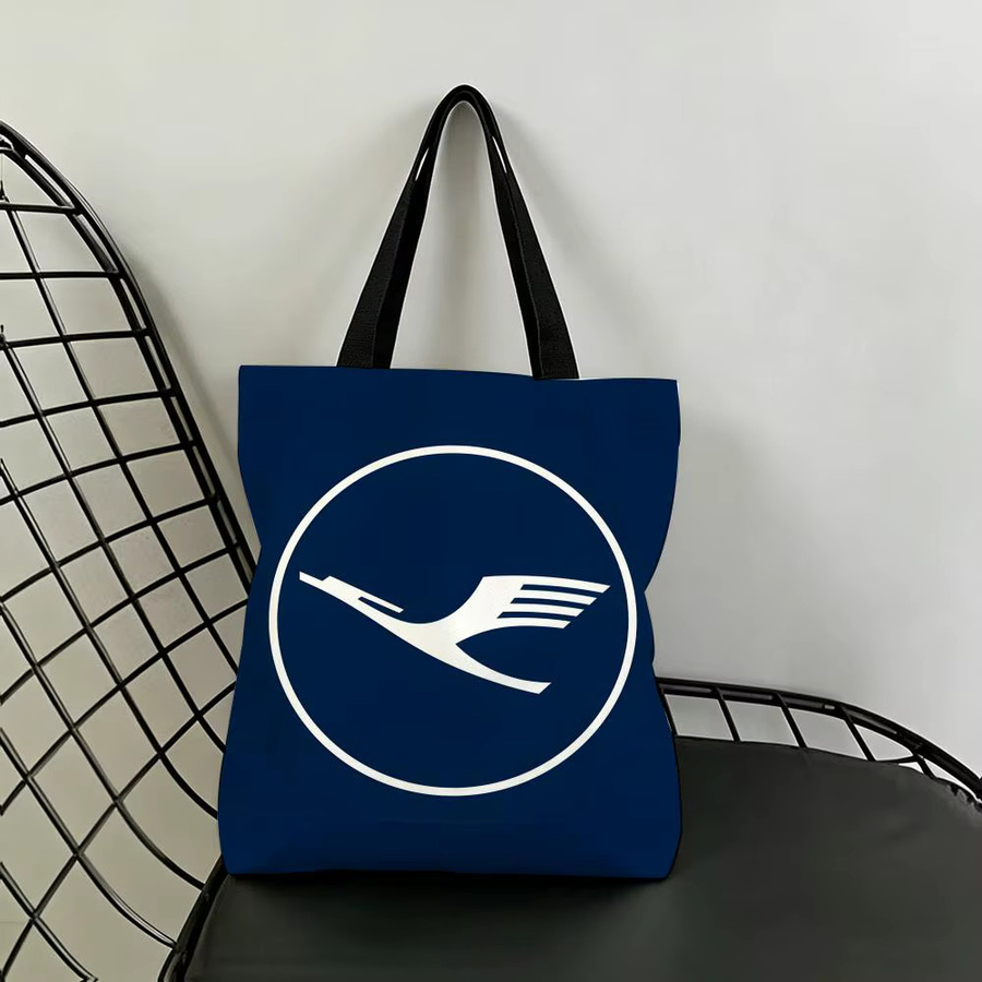 Lufthansa Aviation Graphic Aufbewahrungstasche in Schwarz und Blau für Schule, Arbeit und Reisen - Bild 3