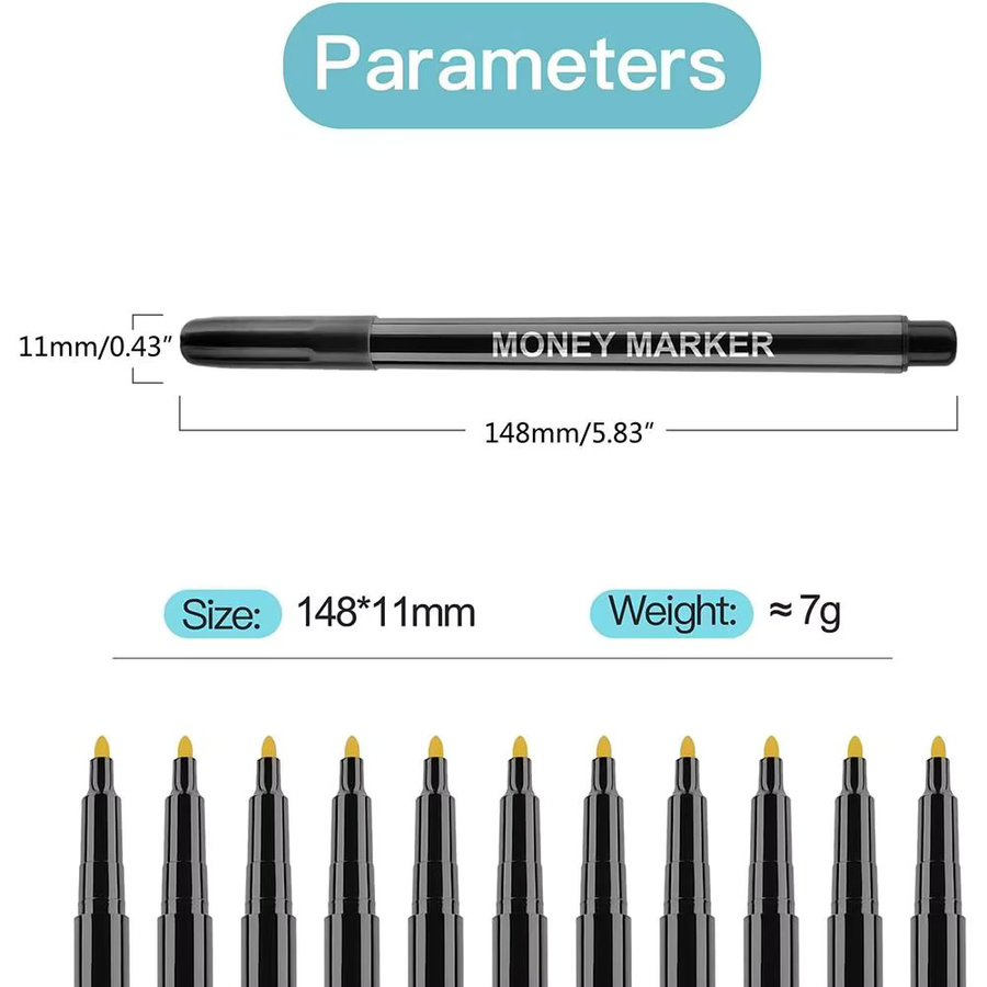 Geld-Fälschungs-Erkennungsstift mit schwarzer Tinte für professionelle Rechnungsprüfung - Bild 2