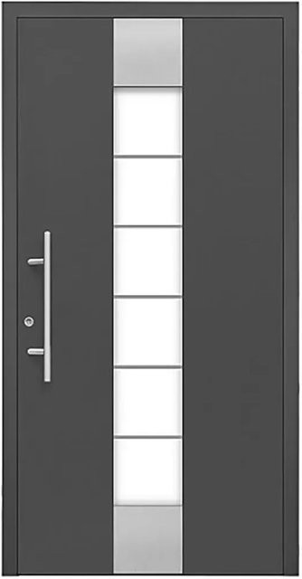Splendoor Aluminium Sicherheitshaustür Moderno RC3 M310 Premium in Anthrazit mit Glaseinsatz, B/H: 110 x 210 cm, Anschlag Links - Bild 1