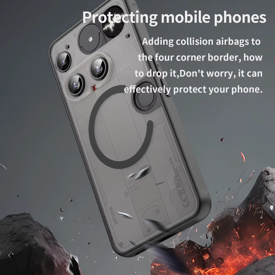 Stoßfeste Silikon Schutzhülle für Nothing Phone 3 und CMF Phone 2 PRO in Schwarz - Bild 4