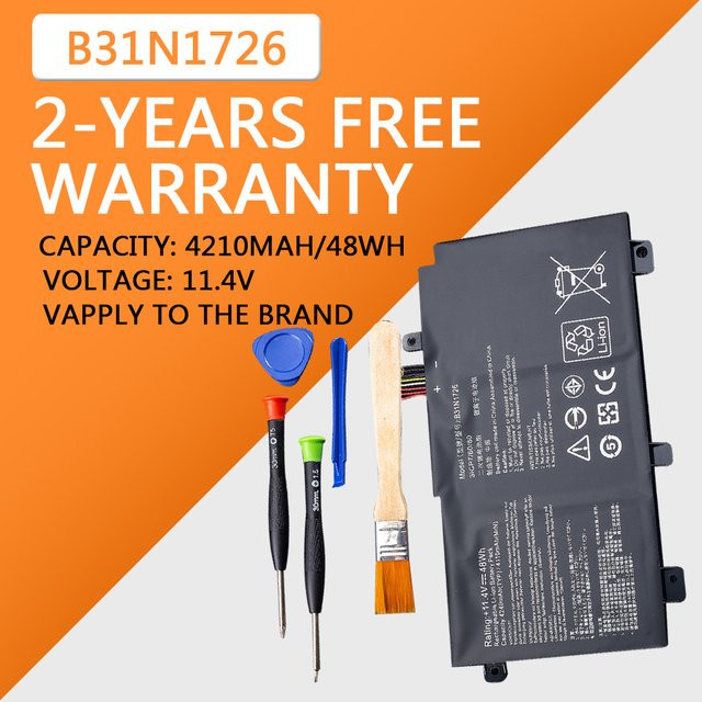 Asus B31N1726 Li-Ion Laptop Batterie in Schwarz für FX504GE FX505DY TUF504GD TUF505DY TUF554GE TUF565GD Gaming Notebook - Bild 1