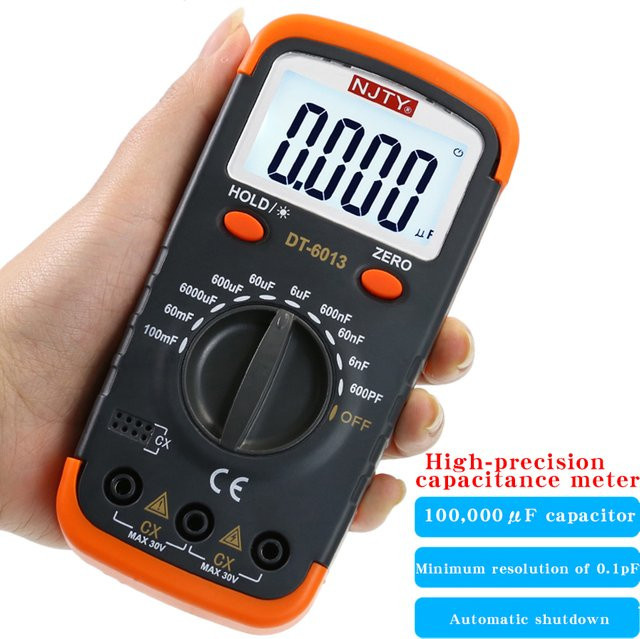 NJTY DT6013 Hochpräzises digitales Kapazitätsmessgerät zur Messung der Kondensatorkapazität - Bild 1