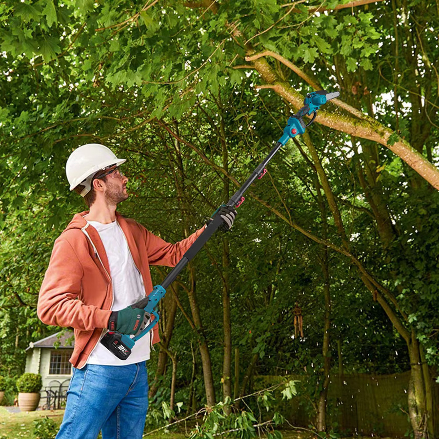 ONEVAN Bürstenlose 8-Zoll-Elektro-Stangensäge, kabellose Hochastsäge und Gartensäge als Baumschneidewerkzeug für Makita 18V LXT Akkus - Bild 4
