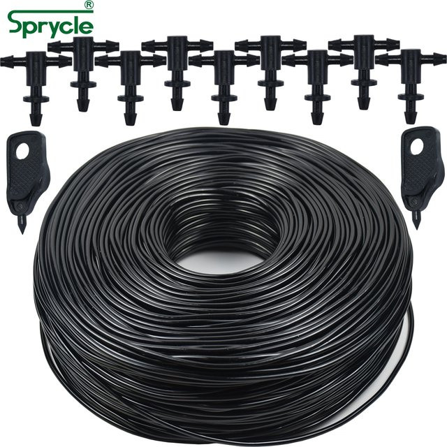 SPRYCLE Micro Drip Bewässerungssystem aus PVC mit 2-Weg-Stecker und 1/8'' Schläuchen für dein Gewächshaus - Bild 1