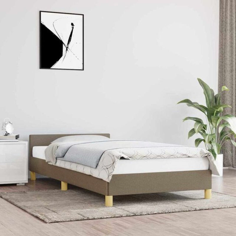 Polsterbett vidaxl in Taupe meliert aus Stoff und Holzwerkstoff, B/T: 100 x 200 cm - Bild 1