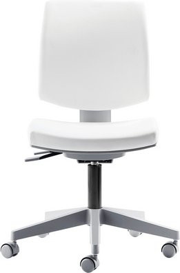 Mayer Sitzmöbel Drehstuhl 2432SO in Weiß mit Kunstleder und Rollen, B: 64 cm, H: 64 cm - Bild 1