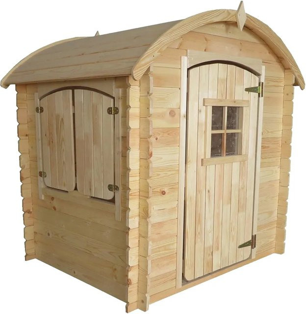 Spielhaus Patty Natur mit Runddach B/T/H: 133 x 108 x 145 cm - Bild 1