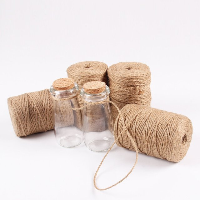 Natürliches Jute-Seil in Braun mit 2mm Durchmesser für Bastelarbeiten, DIY-Projekte und Dekorationen wie Hochzeiten oder Partys - Bild 1