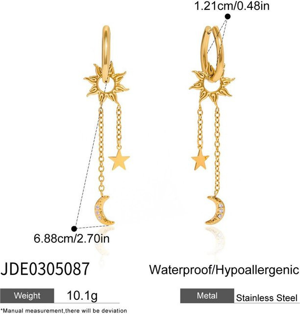 Fransenohrringe 18K Gold, Diamant, Damen - Bild 1