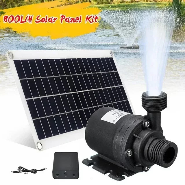 Bürstenloses Solar Wasserpumpe Kit mit 800L/H für Pool, Teich und Gartenbrunnen - Bild 1