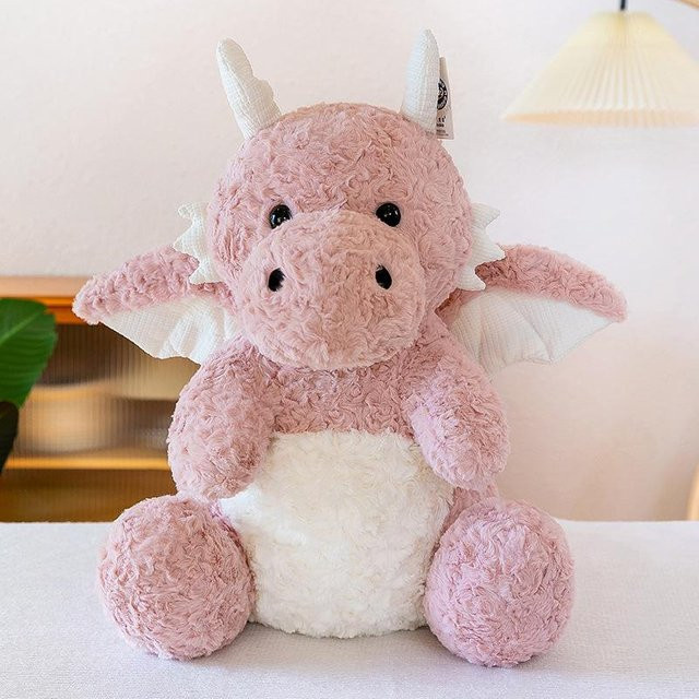 Mengmeng Feilong Dinosaurier Plüschtier, Rosa / Pink - Bild 1