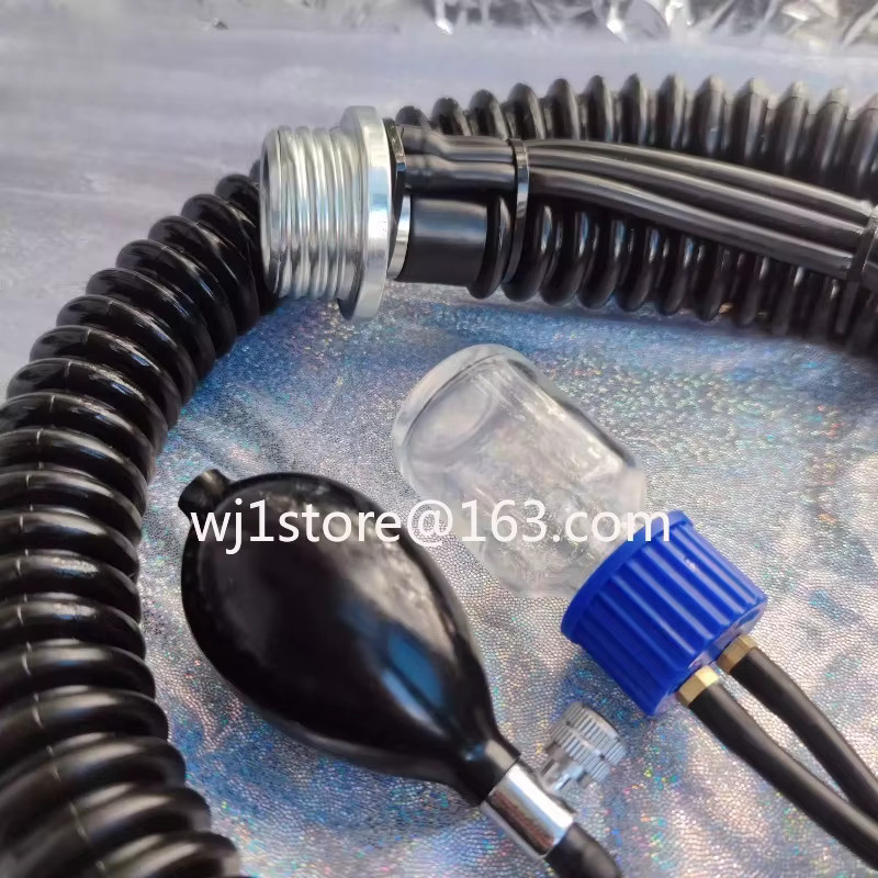 HAOYUNMA Gasmaske Metall-Luftschlauchverbinder aus Messing in Schwarz - Bild 3