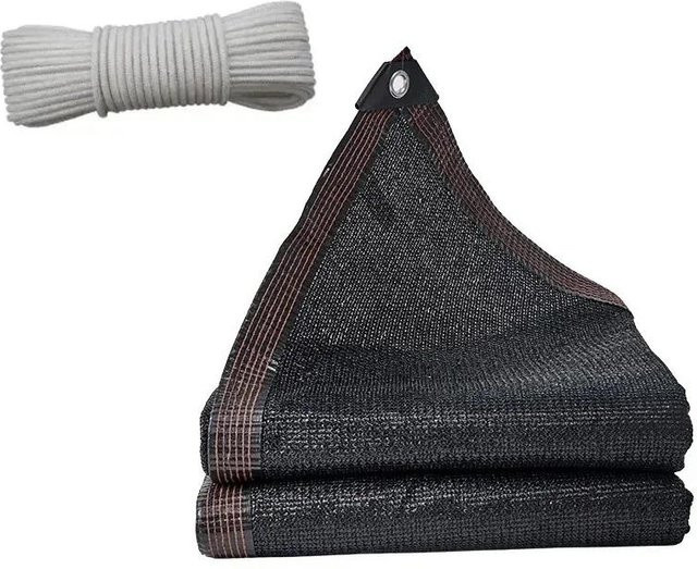 Aura Hub Gartenschattentuch Sonnenschutznetz aus Polyester mit Ösen für Terrasse und Pergola, Schwarz, B x H: 2 x 4 m - Bild 1