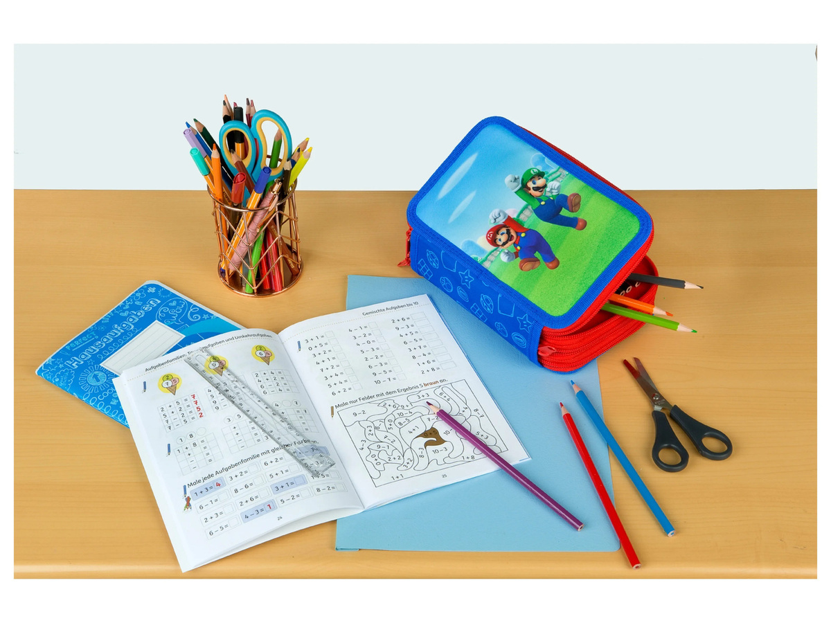 Undercover Tripledecker Etui Super Mario mit Zubehör, Mehrfarbig - Bild 2