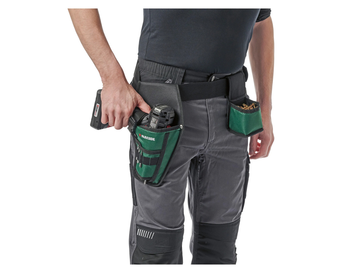 Parkside Werkzeug-Holster für Akku-Schrauber aus Polyester in Grün mit Gürtelschlaufe - Bild 2