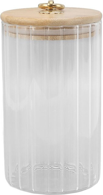 CosyHome Vorratsdose aus Glas mit Bambusdeckel, transparent, luftdicht und auslaufsicher für Lebensmittel wie Tee, Kaffee oder Zucker - Bild 1