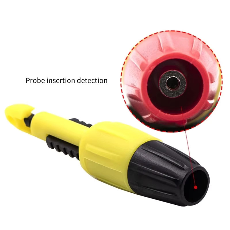EQZ 2er-Set Isolierung Draht Piercing Punktion Sonde Test Haken Clip mit 2mm und 4mm Buchse in Gelb - Bild 2