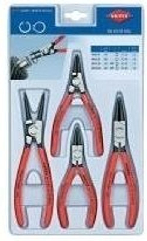 Knipex Sicherungsringzangen-Set 00 20 03 V02 aus Chrom-Vanadium für Außen- und Innenringe, 4-teilig, rot - Bild 2