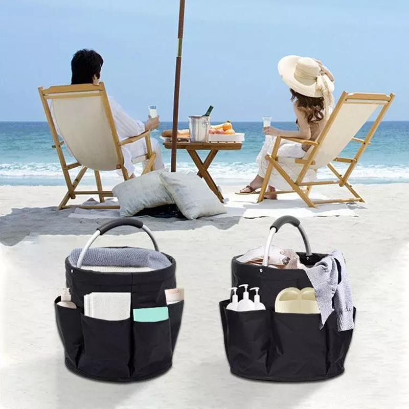 XYNN Aufbewahrungsorganizer-Tasche faltbarer Korb mit Griff, 17 l, navy blau - Bild 9