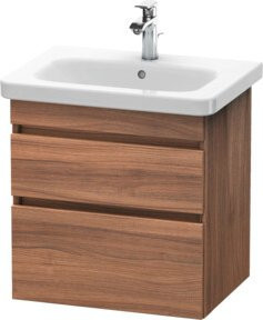 Duravit Waschtischunterschrank DuraStyle in Nussbaum Natur mit 2 Schubladen, wandhängend, B: 58 cm, T: 44,8 cm, H: 61 cm - Bild 1