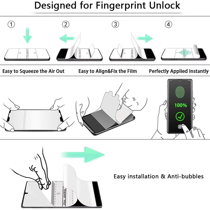 5 Stück Slim Hydrogel Displayschutzfolien für Samsung Galaxy A57 A56 A55 A16 A17 A15 A35 A36 A37 A26 A53 A52S A24 A34 A14 A54 5G, transparent - Bild 4