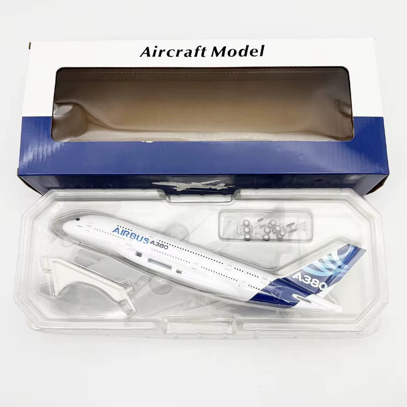 ZOCO A380 Flugzeugmodell, 1:240 Maßstab, aus Kunstharz mit Rädern - Bild 2