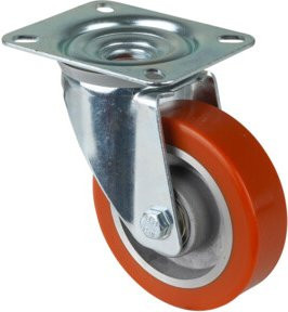 BS Transportrolle aus Aluminium in Orange mit Schraubbefestigung - Bild 1