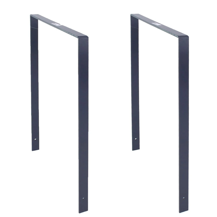TRUTZHOLM 2er Set Fahrradanlehnbügel Typ U aus Flachstahl in Anthrazit, Höhe: 115 cm, Breite: 76 cm - Bild 2