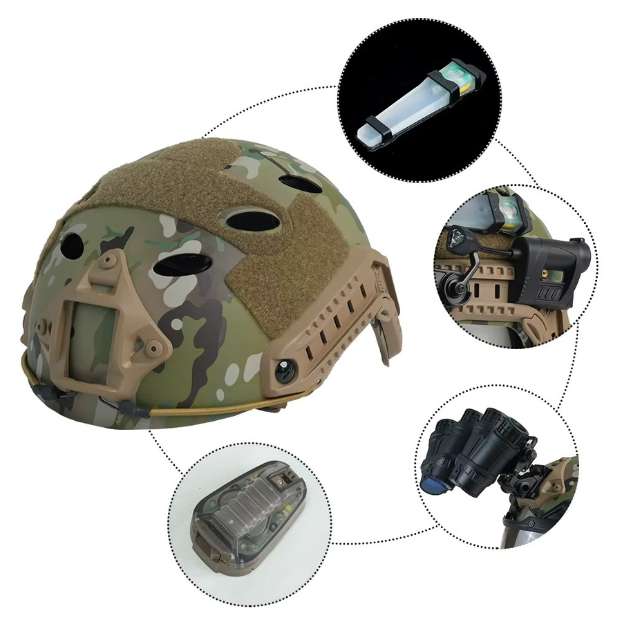 BOOIU Militärhelm, Tarnung, Armee Helm, Kopfschutzausrüstung - Bild 5