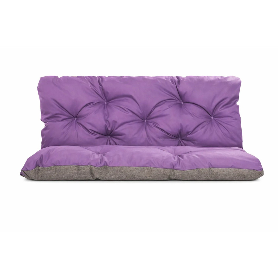Setgarden Enkel Palettenkissen Set aus Sitzkissen und Rückenkissen in Violett, B/T/H: 120 x 80 x 40 cm - Bild 2